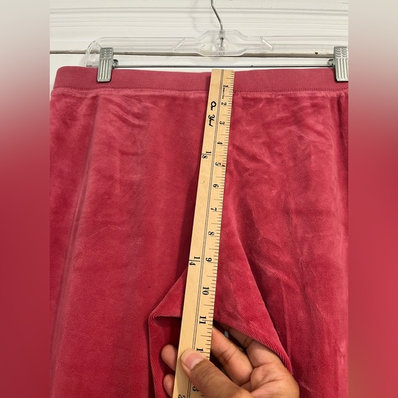 Juicy Couture Vintage 90s Y2K Pink Velour Track‎ Pants Sz. M - Picture 8 of 10